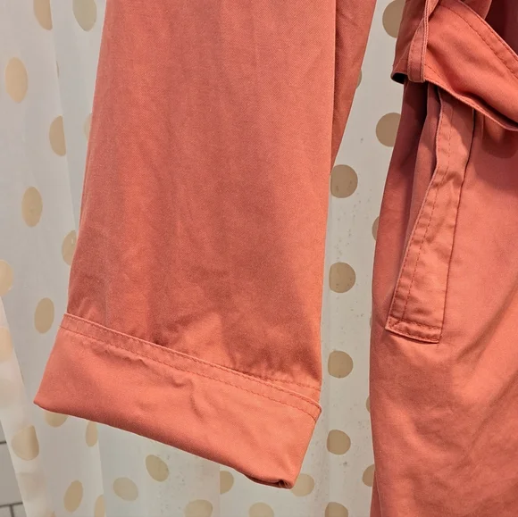 'London Fog' Style Coral Trench Coat 🌹🧥 - Picture 4 of 6